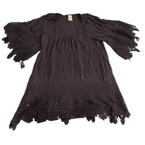 L*space Black Lace Swim Coverup
